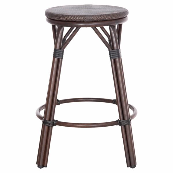 ΣΚΑΜΠΟ ΑΛΟΥΜΙΝΙΟΥ ΜΕΣ.ΥΨΟΥΣ CHINO HM6286.01 BAMBOO LOOK & TEXTILENE ΚΑΦΕ 43x43x65Υεκ - Image 4