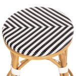 ΣΚΑΜΠΟ ΑΛΟΥΜΙΝΙΟΥ ΜΕΣ.ΥΨΟΥΣ CHINO HM6286.03 BAMBOO LOOK & TEXTILENE ΜΑΥΡΟ 43x43x65Υεκ - Image 5