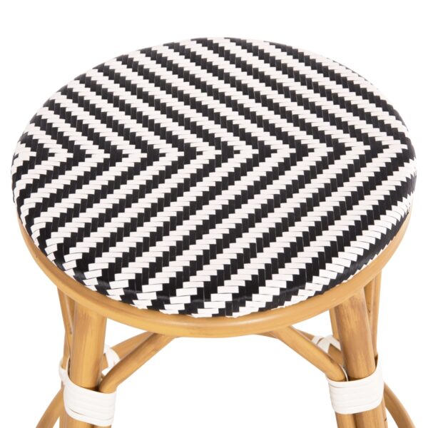 ΣΚΑΜΠΟ ΑΛΟΥΜΙΝΙΟΥ ΜΕΣ.ΥΨΟΥΣ CHINO HM6286.03 BAMBOO LOOK & TEXTILENE ΜΑΥΡΟ 43x43x65Υεκ - Image 5