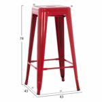 ΣΚΑΜΠΟ ΜΠΑΡ ΜΕΤΑΛΛΙΚΟ MELITA-PRO HM8642.44 ΣΕ ΚΟΚΚΙΝΟ 43x43x78Υεκ. - Image 2