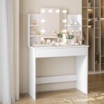 ΤΟΥΑΛΕΤΑ ΜΕ ΦΩΤΙΣΜΟ LED-ΡΑΦΙΑ-ΣΥΡΤΑΡΙΑ LAURYN HM2502.03 ΛΕΥΚΟ 108x40x140Υεκ - Image 2