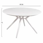 ΤΡΑΠΕΖΙ ΑΛΟΥΜΙΝΙΟΥ ΣΤΡΟΓΓΥΛΟ HIGER HM6290.01 ΓΚΡΙ Φ126x74Υεκ. - Image 2