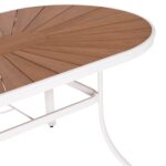 ΤΡΑΠΕΖΙ ΕΞΩΤ.ΧΩΡΟΥ TELAMO HM6288.02 ΑΛΟΥΜΙΝΙΟ ΛΕΥΚΟ & POLYWOOD 160X90Χ73.5Υεκ. - Image 5