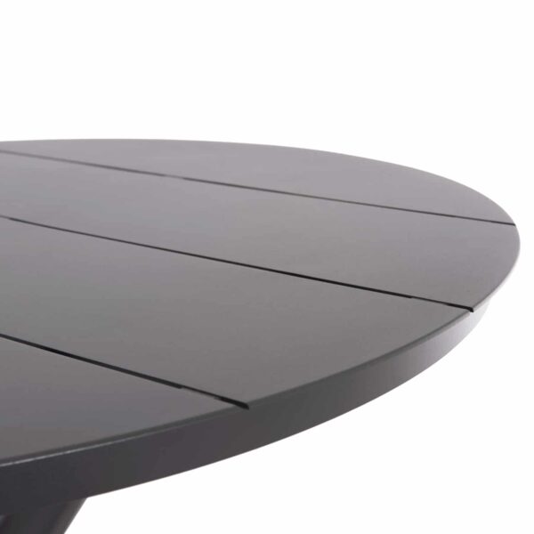 ΤΡΑΠΕΖΙ ΣΤΡΟΓΓΥΛΟ ΑΛΟΥΜΙΝΙΟΥ HIGER HM6289.01 ΓΚΡΙ Φ90x74Yεκ. - Image 3