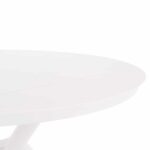 ΤΡΑΠΕΖΙ ΣΤΡΟΓΓΥΛΟ ΑΛΟΥΜΙΝΙΟΥ HIGER HM6289.02 ΛΕΥΚΟ Φ90x74Yεκ. - Image 3