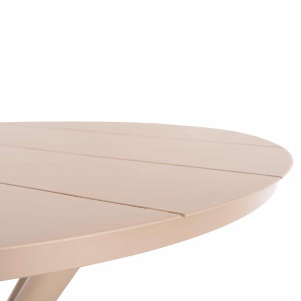 ΤΡΑΠΕΖΙ ΣΤΡΟΓΓΥΛΟ ΑΛΟΥΜΙΝΙΟΥ HIGER HM6289.04 ΚΑΠΟΥΤΣΙΝΟ Φ90x74Yεκ. - Image 3