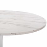 ΤΡΑΠΕΖΙ ΤΡΑΠΕΖΑΡΙΑΣ ROLLO HM9422.11 ΣΤΡΟΓΓΥΛΟ WHITE MARBLE Φ120x74Yεκ. - Image 4