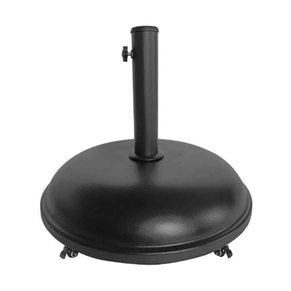 ΒΑΣΗ ομπρέλας Τσιμέντο/Μέταλλο Απόχρωση Μαύρο, με ρόδες Φ50 H.13,5cm (35 Kg) - Image 2