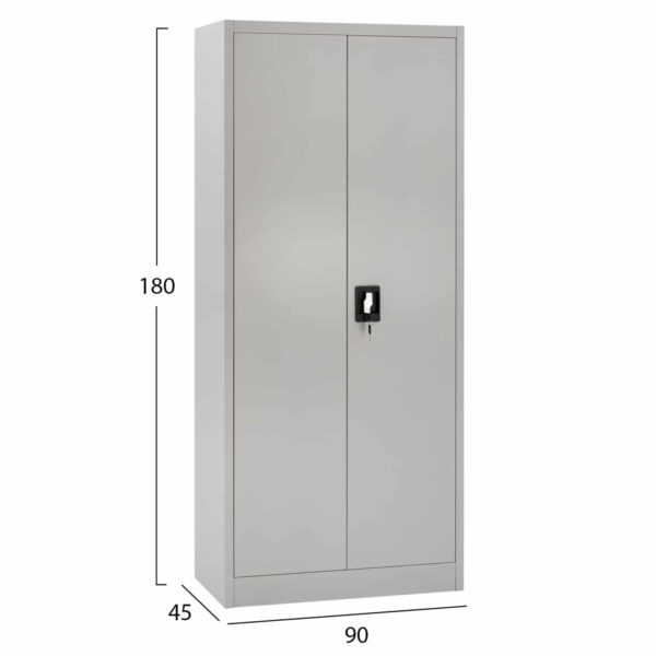 ΝΤΟΥΛΑΠΑ ΜΕΤΑΛΛΙΚΗ HM5961.01 ΜΕ ΧΩΡΙΣΜΑ ΔΙΦΥΛΛΗ ΑΝΟΙΧΤΟ ΓΚΡΙ 90Χ40Χ180Yεκ. - Image 2