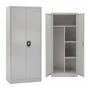 ΝΤΟΥΛΑΠΑ ΜΕΤΑΛΛΙΚΗ HM5961.01 ΜΕ ΧΩΡΙΣΜΑ ΔΙΦΥΛΛΗ ΑΝΟΙΧΤΟ ΓΚΡΙ 90Χ40Χ180Yεκ.