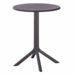 ΤΡΑΠΕΖΙ ΠΟΛΥΠΡΟΠΥΛΕΝΙΟΥ ΣΤΡΟΓΓΥΛΟ TERRIN HM6124.13 ΚΑΦΕ Φ60x75Υεκ.