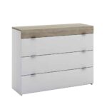 MY BOX ΣΥΡΤΑΡΙΕΡΑ 3ΣΥΡΤΑΡΙΑ SONOMA ΣΚΟΥΡΟ ΛΕΥΚΟ HIGH GLOSS 105x45xH78cm 09-0785