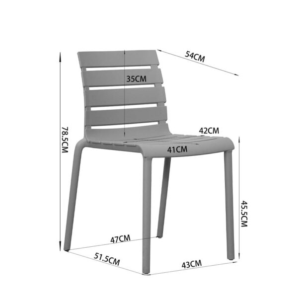 HORIZONTAL ΚΑΡΕΚΛΑ ΓΚΡΙ 43x51.5x78.5 27-0163 - Image 5