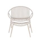 NADIN ΠΟΛΥΘΡΟΝΑ SET 2ΤΕΜ OFF WHITE 80x61.5x73 27-0217 - Image 2