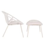 NADIN ΠΟΛΥΘΡΟΝΑ SET 2ΤΕΜ OFF WHITE 80x61.5x73 27-0217 - Image 3
