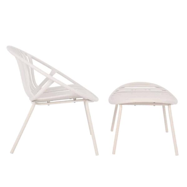 NADIN ΠΟΛΥΘΡΟΝΑ SET 2ΤΕΜ OFF WHITE 80x61.5x73 27-0217 - Image 3