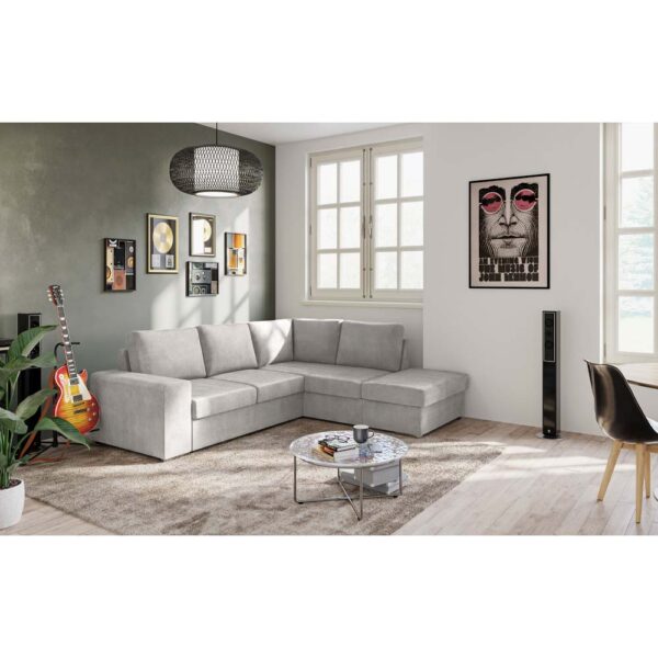 EDDI ΚΑΝΑΠΕΣ ΚΡΕΒΑΤΙ ΓΩΝΙΑ ΔΕΞΙΑ TAUPE 248x213x90 70-0402 - Image 3