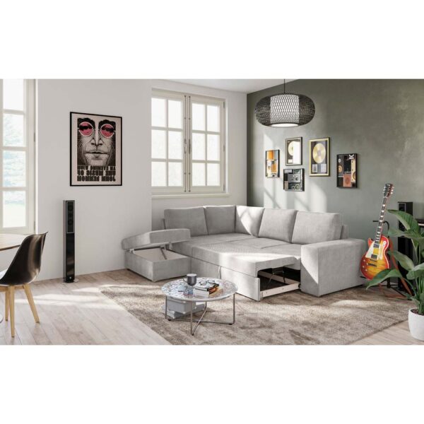 EDDI ΚΑΝΑΠΕΣ ΚΡΕΒΑΤΙ ΓΩΝΙΑ ΑΡΙΣΤΕΡΗ TAUPE 248x213x90 70-0403 - Image 2