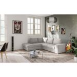 EDDI ΚΑΝΑΠΕΣ ΚΡΕΒΑΤΙ ΓΩΝΙΑ ΑΡΙΣΤΕΡΗ TAUPE 248x213x90 70-0403 - Image 3