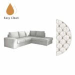 EDDI ΚΑΝΑΠΕΣ ΚΡΕΒΑΤΙ ΓΩΝΙΑ ΔΕΞΙΑ CREAM 248x213x90 70-0404