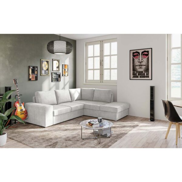 EDDI ΚΑΝΑΠΕΣ ΚΡΕΒΑΤΙ ΓΩΝΙΑ ΔΕΞΙΑ CREAM 248x213x90 70-0404 - Image 3