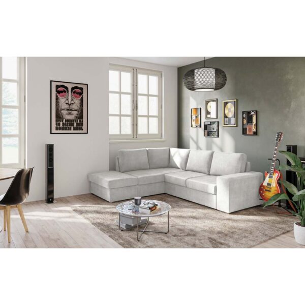 EDDI ΚΑΝΑΠΕΣ ΚΡΕΒΑΤΙ ΓΩΝΙΑ ΑΡΙΣΤΕΡΗ CREAM 248x213x90 70-0405 - Image 3