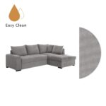 BILL ΚΑΝΑΠΕΣ ΚΡΕΒΑΤΙ ΓΩΝΙΑ ΔΕΞΙΑ ΓΚΡΙ 241x173x94 70-0406