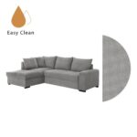 BILL ΚΑΝΑΠΕΣ ΚΡΕΒΑΤΙ ΓΩΝΙΑ ΑΡΙΣΤΕΡΗ ΓΚΡΙ 241x173x94 70-0407