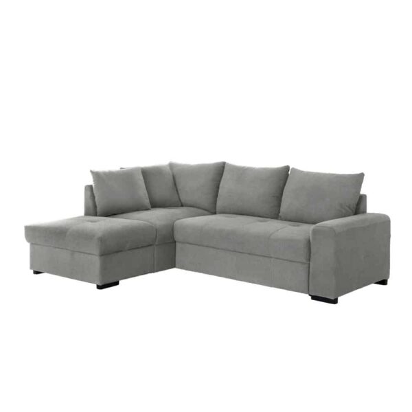 BILL ΚΑΝΑΠΕΣ ΚΡΕΒΑΤΙ ΓΩΝΙΑ ΑΡΙΣΤΕΡΗ ΓΚΡΙ 241x173x94 70-0407 - Image 4