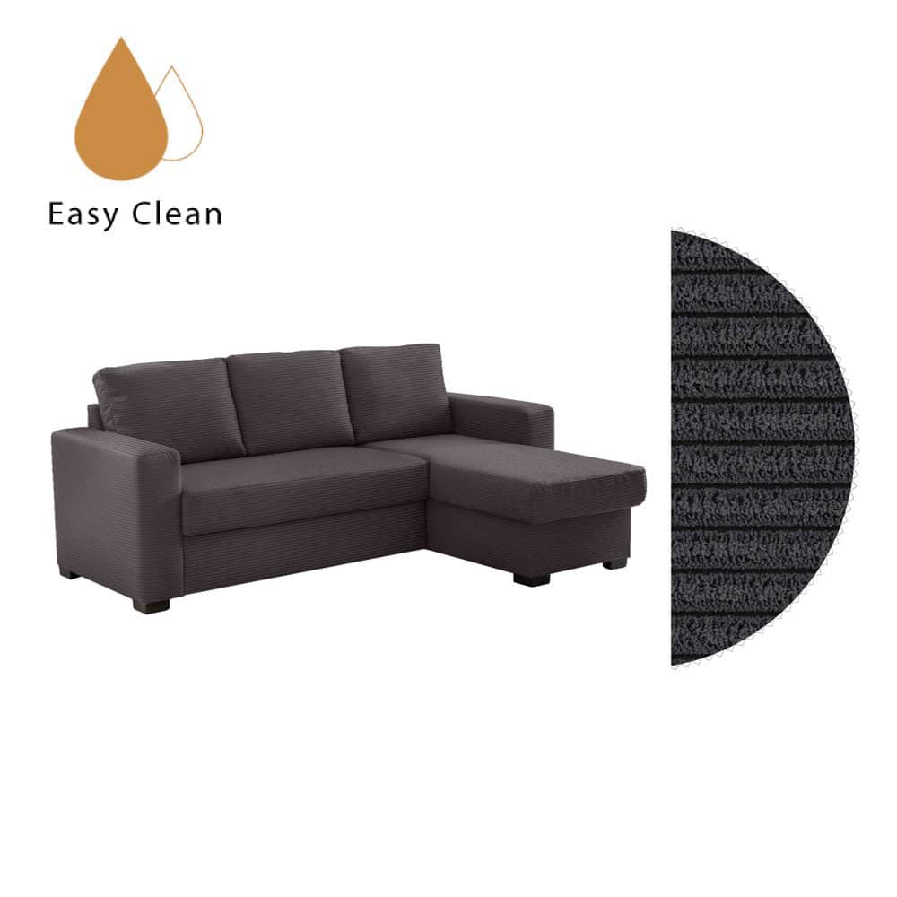 70-0408-DFafR-first-_1 ALDO CRISTIANO ΚΑΝΑΠΕΣ ΚΡΕΒΑΤΙ ΓΩΝΙΑ ΑΝΑΣΤΡΕΨΙΜΗ ΓΚΡΙ 220x150x88 70-0408 - Image 1