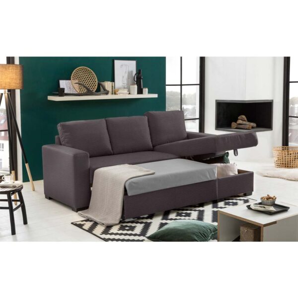 ALDO CRISTIANO ΚΑΝΑΠΕΣ ΚΡΕΒΑΤΙ ΓΩΝΙΑ ΑΝΑΣΤΡΕΨΙΜΗ ΓΚΡΙ 220x150x88 70-0408 - Image 2