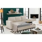 ALDO CRISTIANO ΚΑΝΑΠΕΣ ΚΡΕΒΑΤΙ ΓΩΝΙΑ ΑΝΑΣΤΡΕΨΙΜΗ OFF WHITE 220x150x88 70-0409 - Image 2