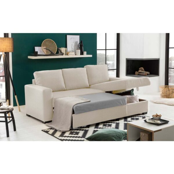 ALDO CRISTIANO ΚΑΝΑΠΕΣ ΚΡΕΒΑΤΙ ΓΩΝΙΑ ΑΝΑΣΤΡΕΨΙΜΗ OFF WHITE 220x150x88 70-0409 - Image 2