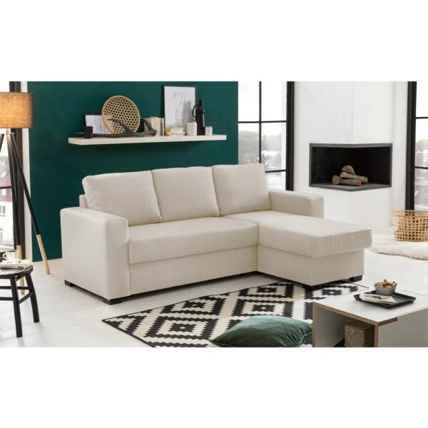 ALDO CRISTIANO ΚΑΝΑΠΕΣ ΚΡΕΒΑΤΙ ΓΩΝΙΑ ΑΝΑΣΤΡΕΨΙΜΗ OFF WHITE 220x150x88 70-0409 - Image 3