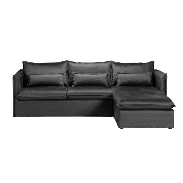 ONE ONLY ΚΑΝΑΠΕΣ ΓΩΝΙΑ ΔΕΞΙΑ ΓΚΡΙ 258x180x90 71-0068 - Image 2