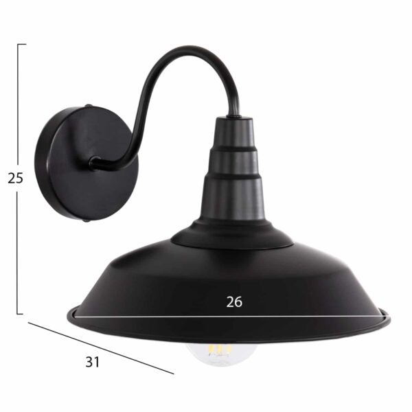 ΑΠΛΙΚΑ ΤΟΙΧΟΥ DONO HM4478 ΜΕΤΑΛΛΟ ΣΕ ΜΑΥΡΟ 26x31x25Υεκ. - Image 2
