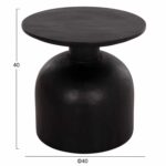 ΒΟΗΘΗΤΙΚΟ ΤΡΑΠΕΖΑΚΙ PUMBE-s HM9892.12 ΞΥΛΟ SUAR--ΜΑΥΡΟ Φ40x40Υεκ - Image 2