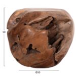 ΒΟΗΘΗΤΙΚΟ ΤΡΑΠΕΖΙ LOGGY HM18295 ΞΥΛΟ TEAK--ΦΥΣΙΚΟ 50x50x50Υεκ. - Image 2