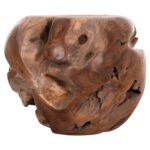 ΒΟΗΘΗΤΙΚΟ ΤΡΑΠΕΖΙ LOGGY HM18295 ΞΥΛΟ TEAK--ΦΥΣΙΚΟ 50x50x50Υεκ. - Image 3