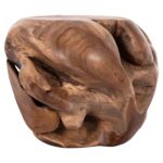 ΒΟΗΘΗΤΙΚΟ ΤΡΑΠΕΖΙ LOGGY HM18295 ΞΥΛΟ TEAK--ΦΥΣΙΚΟ 50x50x50Υεκ. - Image 4