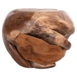 ΒΟΗΘΗΤΙΚΟ ΤΡΑΠΕΖΙ LOGGY HM18295 ΞΥΛΟ TEAK--ΦΥΣΙΚΟ 50x50x50Υεκ. - Image 6