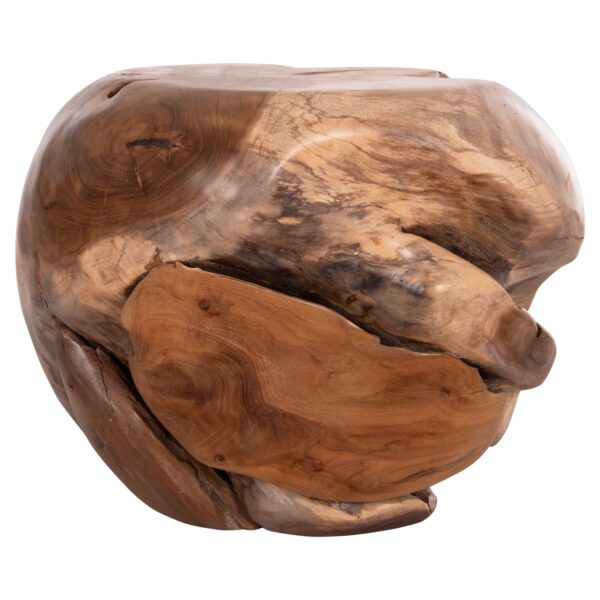 ΒΟΗΘΗΤΙΚΟ ΤΡΑΠΕΖΙ LOGGY HM18295 ΞΥΛΟ TEAK--ΦΥΣΙΚΟ 50x50x50Υεκ. - Image 6