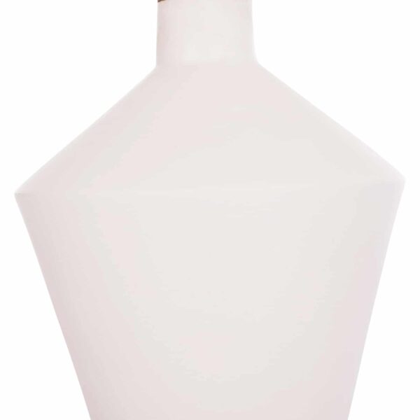 ΔΙΑΚΟΣΜΗΤΙΚΟ ΒΑΖΟ ΔΑΠΕΔΟΥ NEBULA HM4661.02 FIBER CEMENT ΛΕΥΚΟ--ΞΥΛΟ ΤΕΑΚ Φ60x115Υεκ. - Image 5