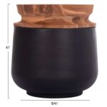ΔΙΑΚΟΣΜΗΤΙΚΟ ΒΑΖΟ ΔΑΠΕΔΟΥ LINTER HM4662.01L FIBER CEMENT ΜΑΥΡΟ--ΞΥΛΟ ΤΕΑΚ Φ41x47Υεκ. - Image 2