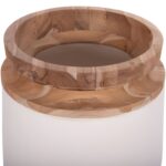 ΔΙΑΚΟΣΜΗΤΙΚΟ ΒΑΖΟ ΔΑΠΕΔΟΥ LINTER HM4662.02L FIBER CEMENT ΛΕΥΚΟ--ΞΥΛΟ ΤΕΑΚ Φ41x47Υεκ. - Image 4