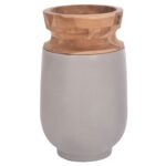 ΔΙΑΚΟΣΜΗΤΙΚΟ ΒΑΖΟ ΔΑΠΕΔΟΥ LINTER HM4662.03S FIBER CEMENT ΓΚΡΙ--ΞΥΛΟ ΤΕΑΚ Φ34x60Υεκ.