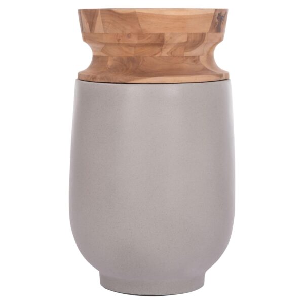 ΔΙΑΚΟΣΜΗΤΙΚΟ ΒΑΖΟ ΔΑΠΕΔΟΥ LINTER HM4662.03S FIBER CEMENT ΓΚΡΙ--ΞΥΛΟ ΤΕΑΚ Φ34x60Υεκ. - Image 3