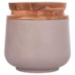 ΔΙΑΚΟΣΜΗΤΙΚΟ ΒΑΖΟ ΔΑΠΕΔΟΥ LINTER HM4662.05L FIBER CEMENT ΓΚΡΙ ΜΑΤ--ΞΥΛΟ ΤΕΑΚ Φ41x47Υεκ - Image 3