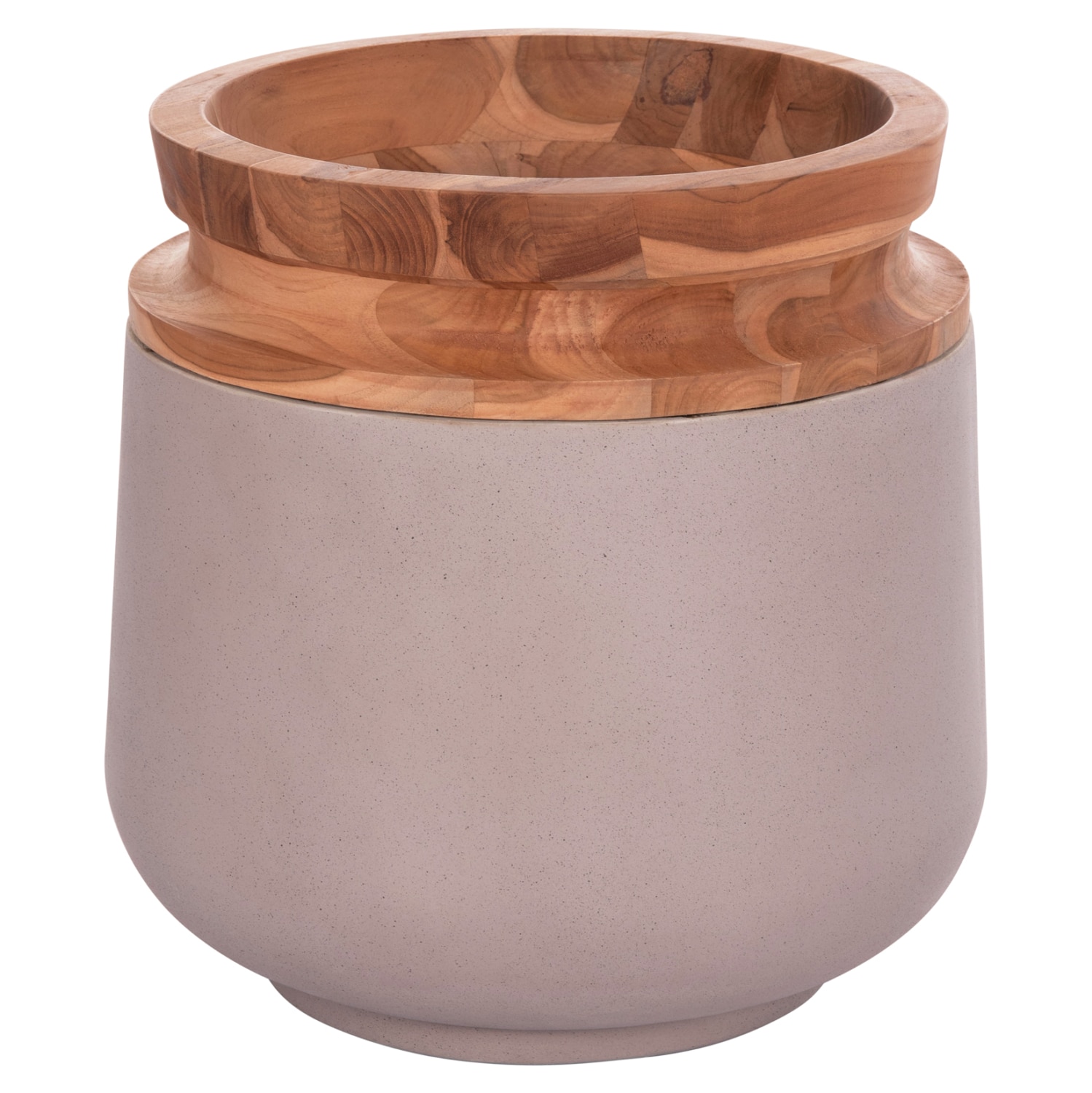 HM4662.05L ΔΙΑΚΟΣΜΗΤΙΚΟ ΒΑΖΟ ΔΑΠΕΔΟΥ LINTER HM4662.05L FIBER CEMENT ΓΚΡΙ ΜΑΤ--ΞΥΛΟ ΤΕΑΚ Φ41x47Υεκ - Image 1