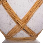 ΔΙΑΚΟΣΜΗΤΙΚΟ ΒΑΖΟ ΔΑΠΕΔΟΥ MAYNARD HM4672.02L TERRACOTTA ΛΕΥΚΟ--RATTAN Φ32x62.5Υεκ. - Image 6
